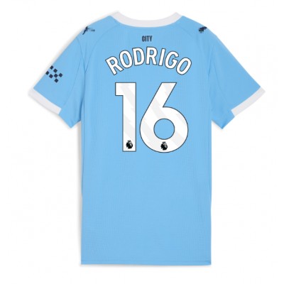 Ženski Nogometni dresi Manchester City Rodri Hernandez #16 Domači 2025-26 Kratek Rokav Ženski Nogometni dresi Manchester City Rodri Hernandez #16 Domači 2025-26 Kratek Rokav